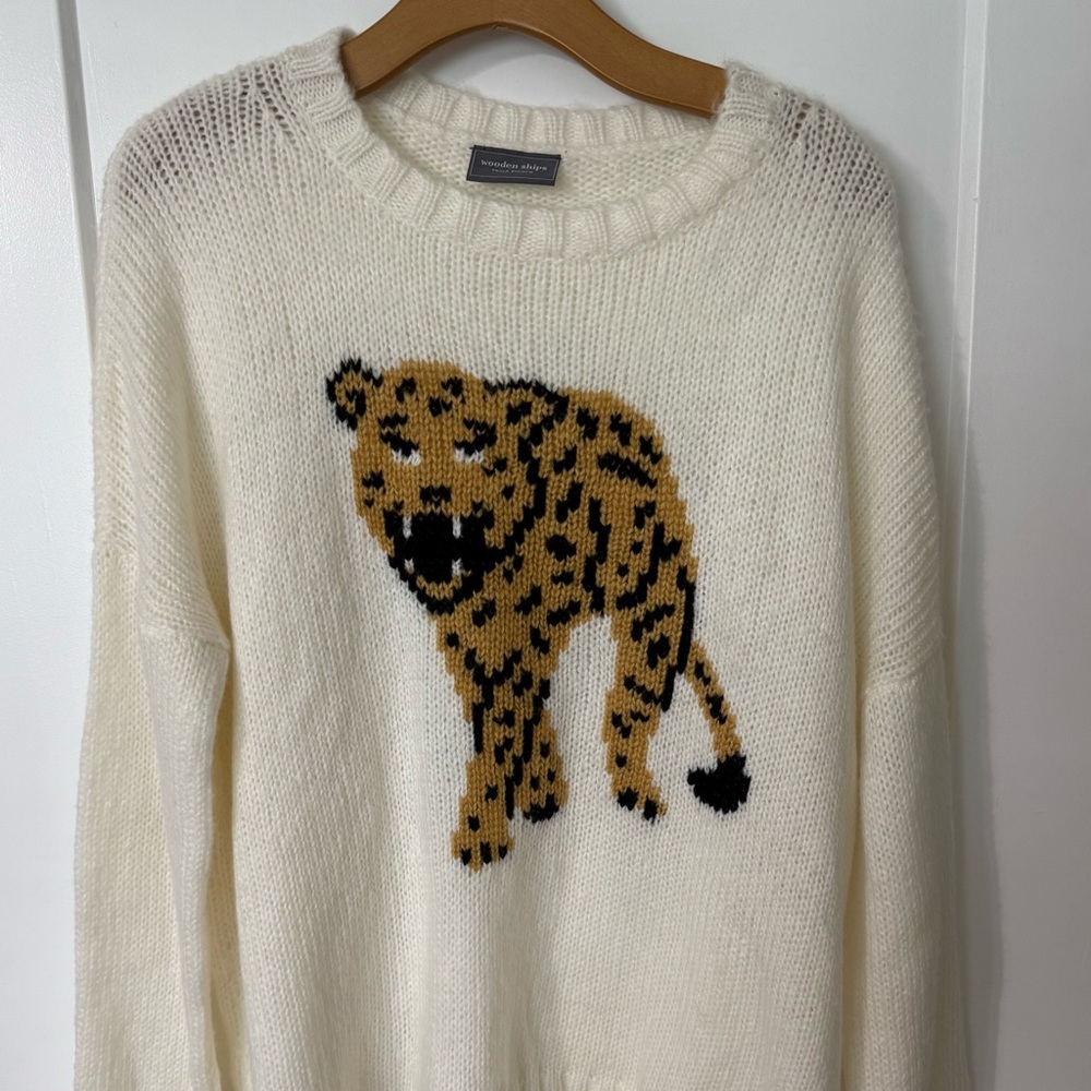 Wooden ships leopard sweater